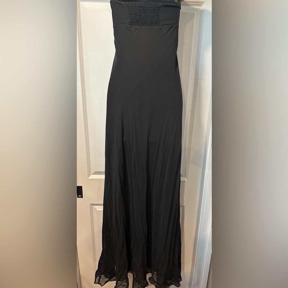 Elegant Strapless Floral Maxi Dress - 56” Length - Picture 3 of 9
